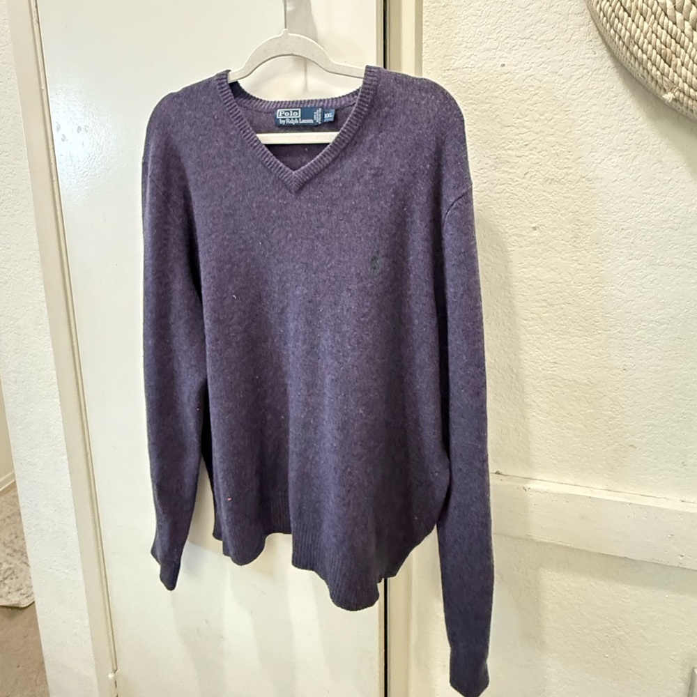 Polo Ralph Lauren 100% lambswool sweater blue XXL